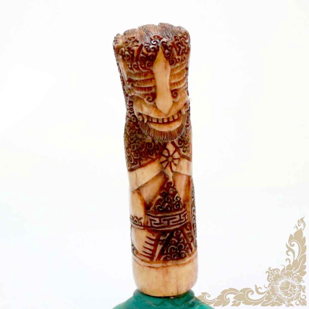 DEDER HANDLE KERIS TANDUK RUSA Ukiran Tanduk Rusa Madura Putra sadu 10d YCP 118