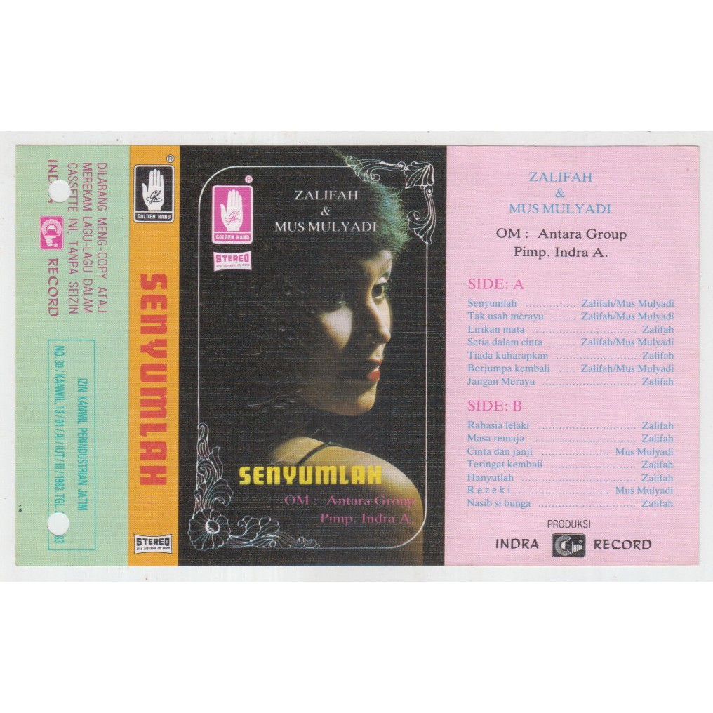 COVER SAMPUL KASET ZALIFAH MUS MULYADI - SENYUMLAH