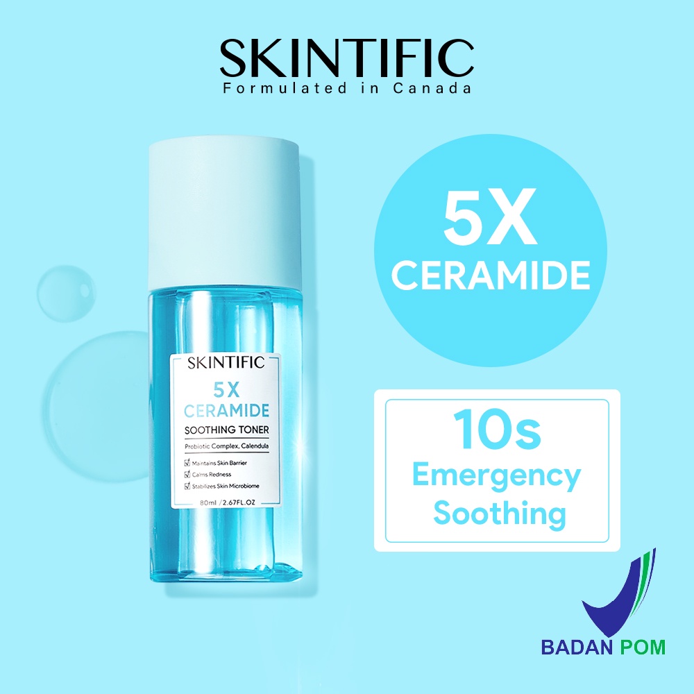 [BPOM] SKINTIFIC Toner Series - 5% Ceramide Soothing Toner 80ML Facial Toner Skintific Ceramide Toner / Glycolic Acid Daily Clarifying Toner / 4D Hyaluronic Acid Barrier Essence Toner / 2% AHA 2%BHA 1% PHA Exfoliating Toner