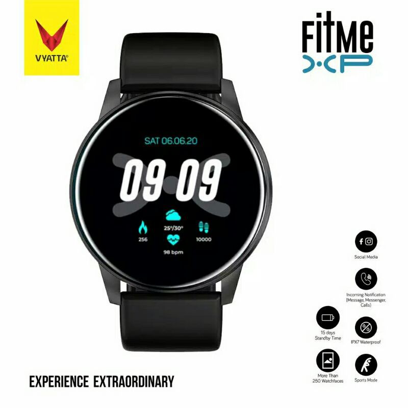 smartwatch Vyatta Fitme XP.Custom Watchface.baterai 180mah.fullcolor