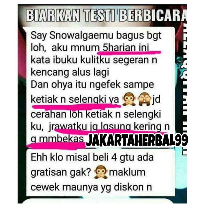 Perawatan Tubuh - Kecantikan - Perawatan Kulit Isnowalgae - Pencerah - Bebas Jerawat - Flek - Kusam