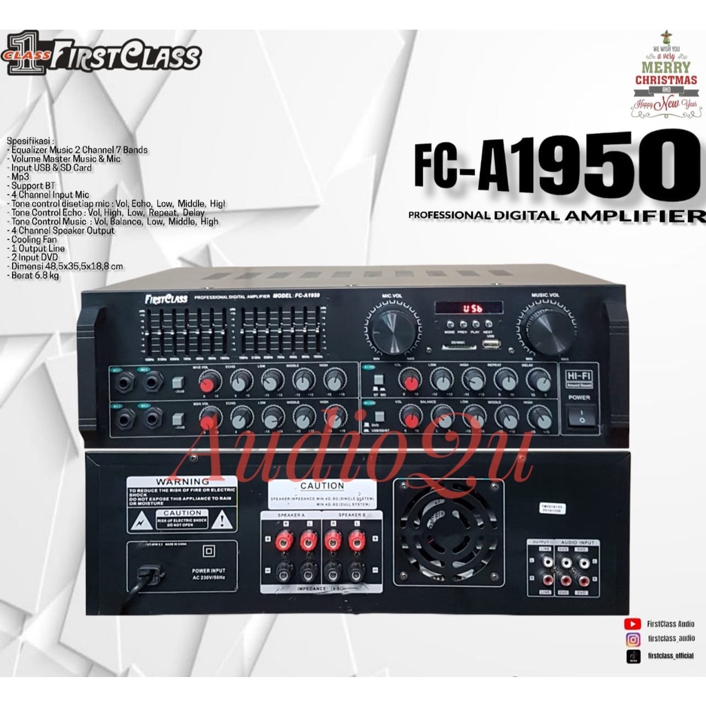 AMPLIFIER FIRSTCLASS FC A1950/ FC A 1950/ FCA 1950 FIRST CLASS FCA1950