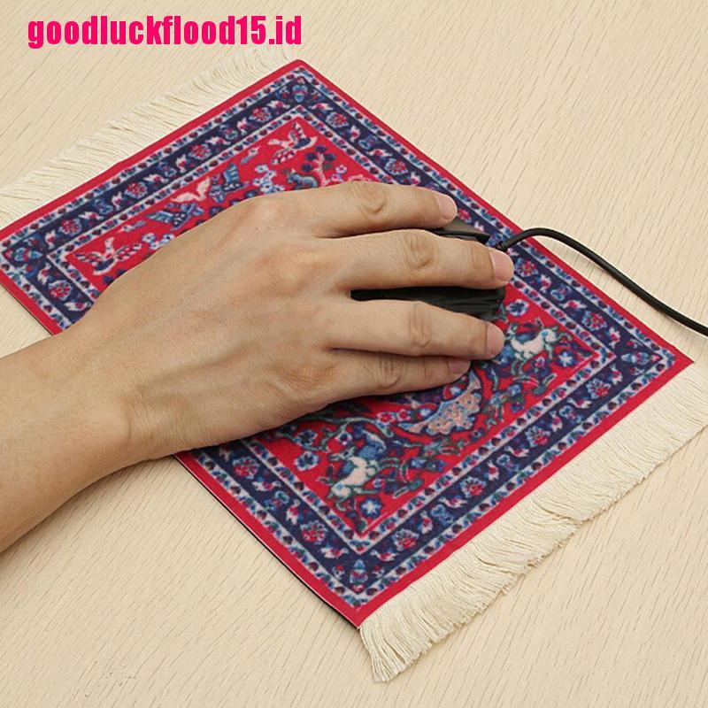 {LUCKID}Rectangular persian mini rug woven rug mouse pad carpet tassel mat