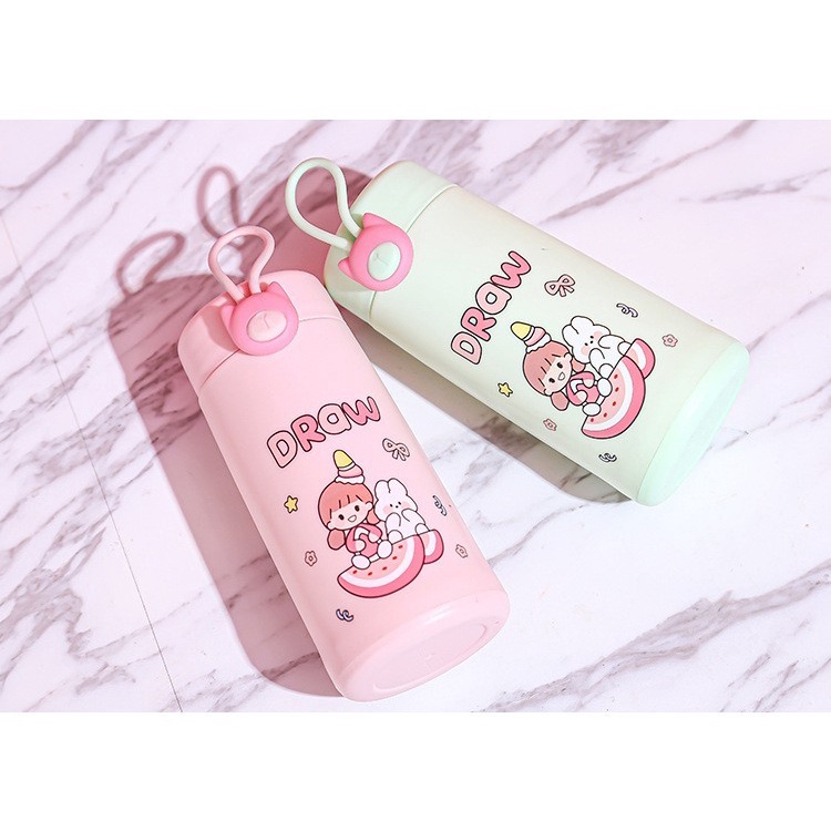 Botol Minum Kaca Lucu Nice Day Botol Kaca Unik Ada Gantungan Botol Bekal sekolah Botol Souvenir