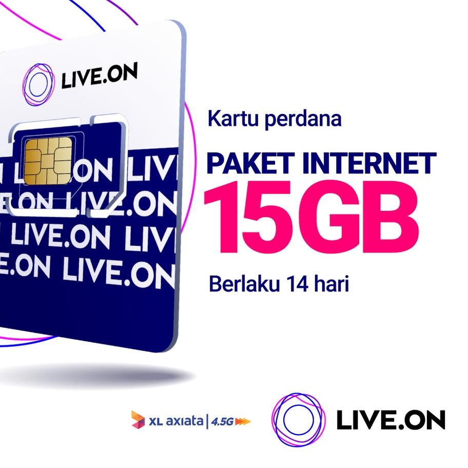 Live.On XL Kartu Perdana Power Sharp 15GB 14 hari Jaringan 4.5G + 20 Menit Nelpon + 20 SMS !!
