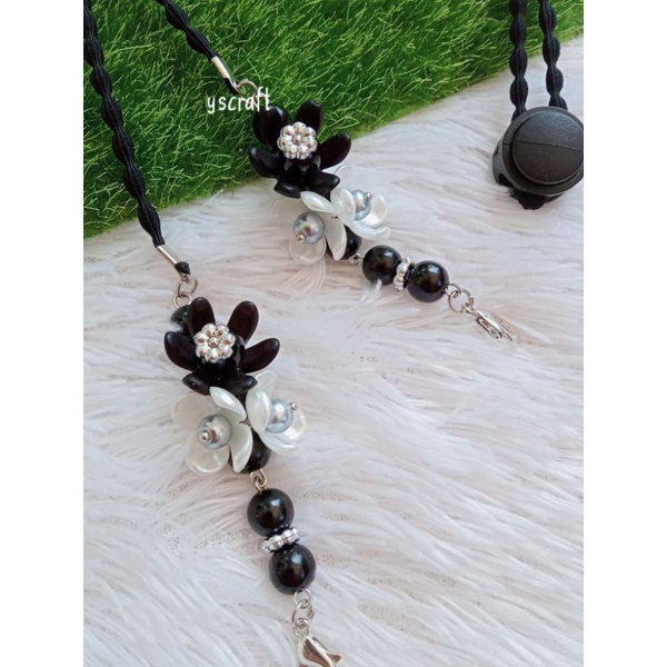 strap masker 2in1 mutiara/konektor masker/pengait masker/tali masker