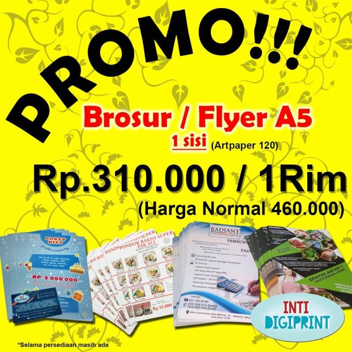 Art Paper Promo Cetak Brosur / Flyer A5 1 Sisi Art Paper 120Gr 1Rim