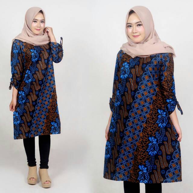 Baju wanita TUNIK05, lengan pendek PPBTK Batik wanita