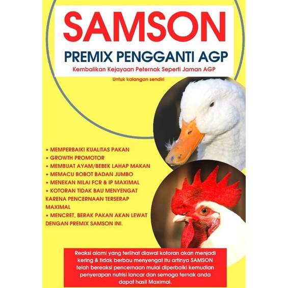 premix penggemuk ayam broiler