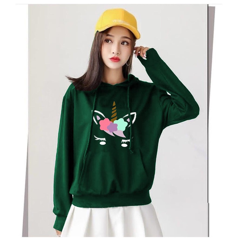 Lilipop.id Sweater Hoodie Wanita Unicorn Jumper