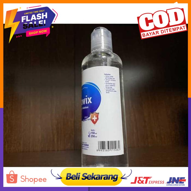 Glovix Hand Sanitizer Cair Antiseptic  Moisturizing Fresh Scent 250ml