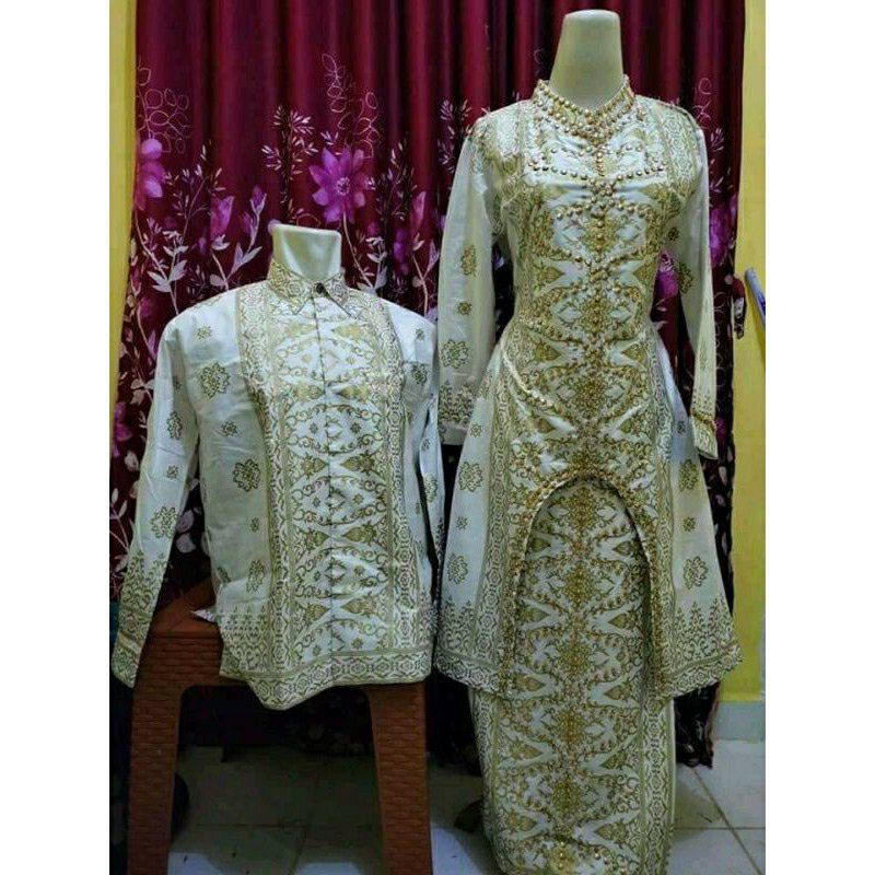 SETELAN COUPLE BATIK SONGKET PALEMBANG