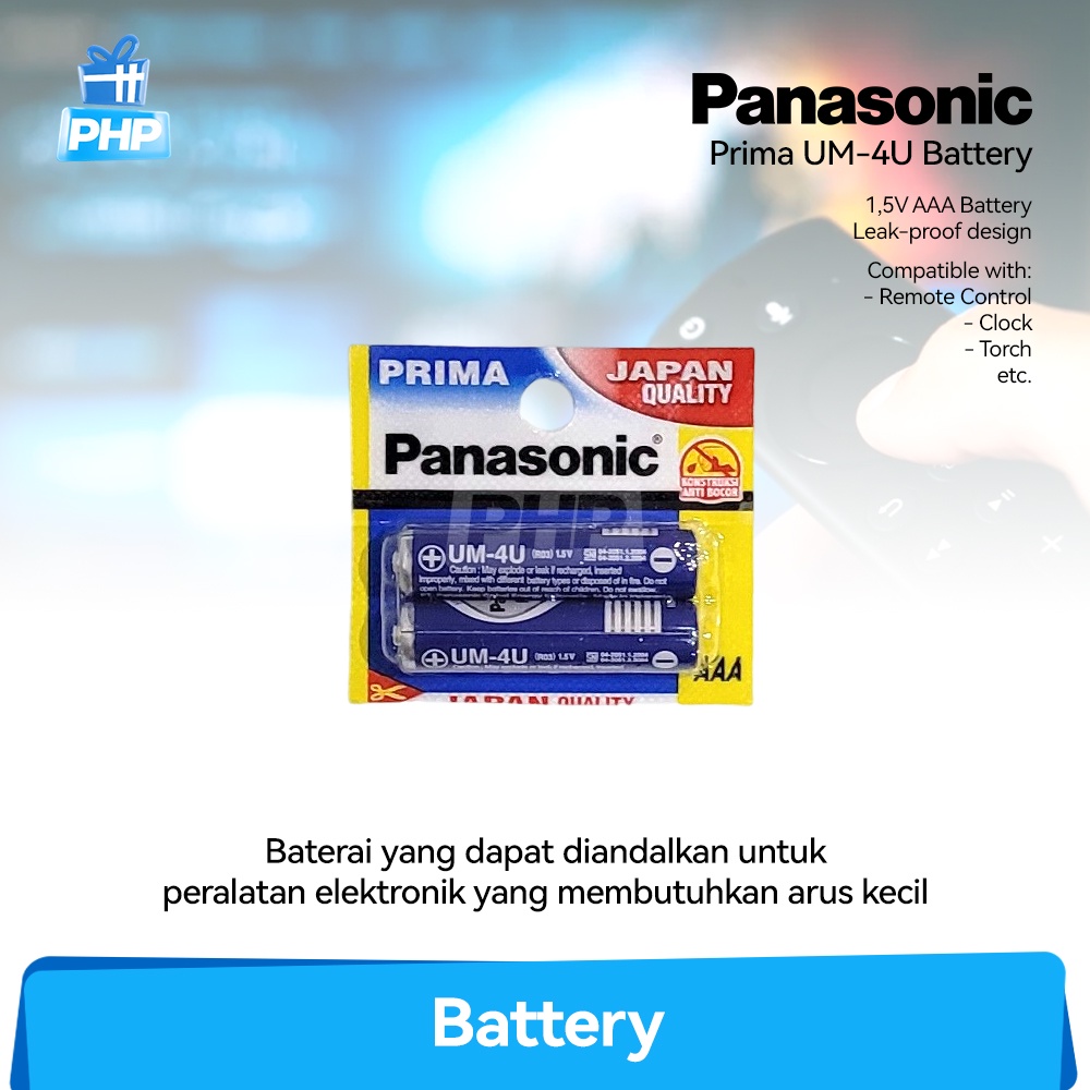 #PHP - Baterai Panasonic Prima / AAA Battery UM-4U Biru