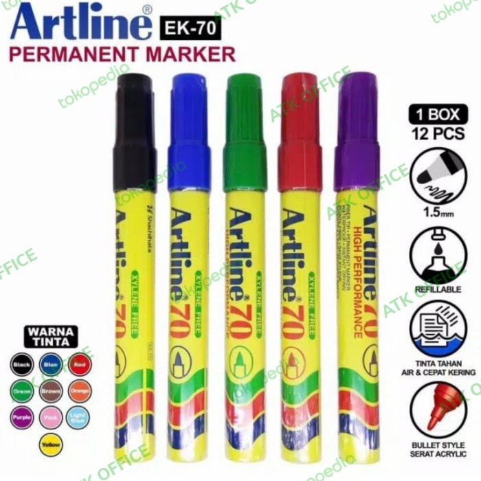 

Lucu Spidol Artline 70 Permanent Sedus (12Pcs) Spidol Permanen Marker Promo