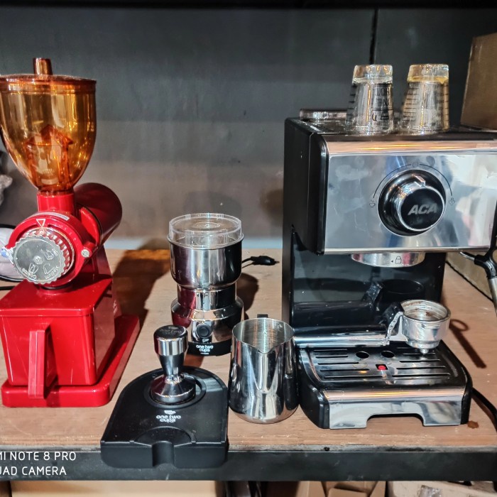 bisa COD paket mesin kopi aca espresso mesin grinder manual termurah