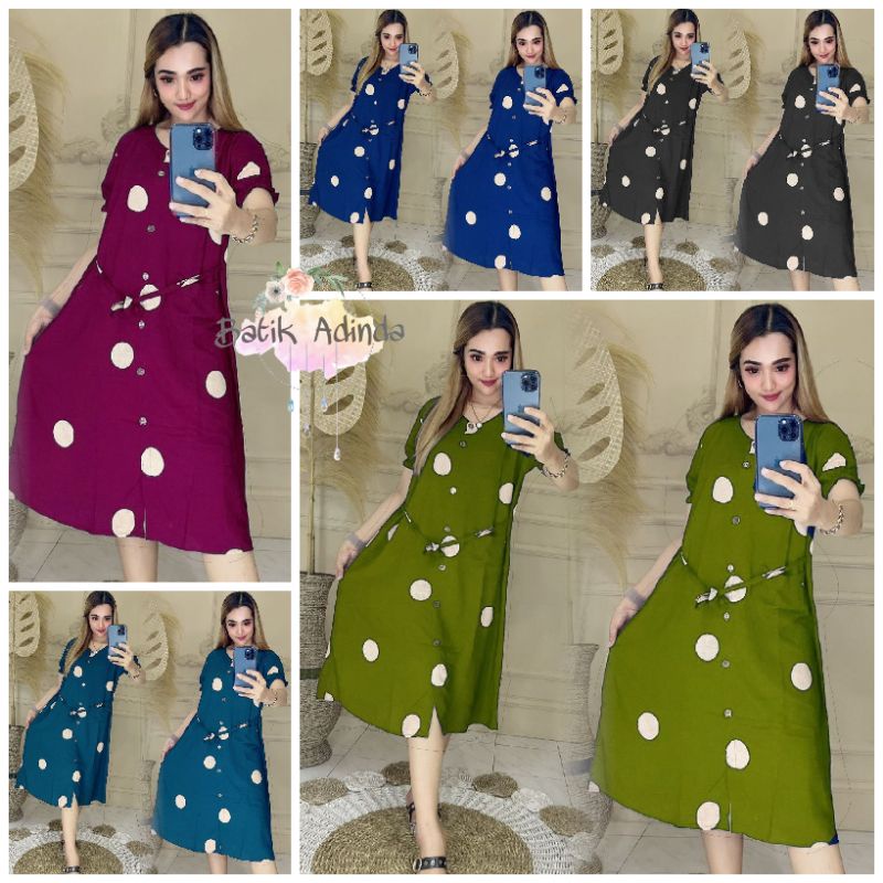 TERBARU DASTER KEKINIAN TERLARIS MOTIF BULAT BULAT // DASTER POLOS MODEL TERBARU BISA COD