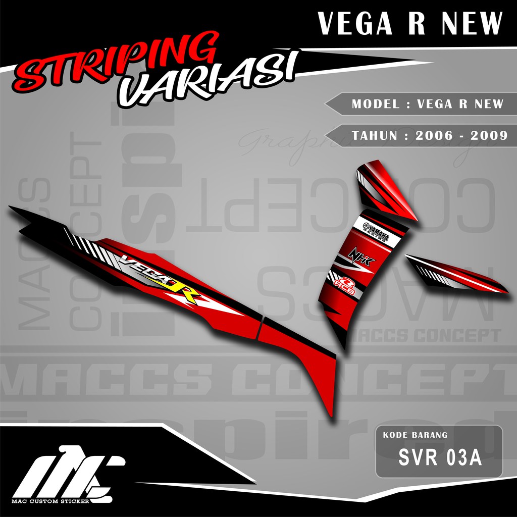 Striping Variasi Yamaha Vega R New Svr 03 Stiker List Motif Racing Best Seller Shopee Indonesia