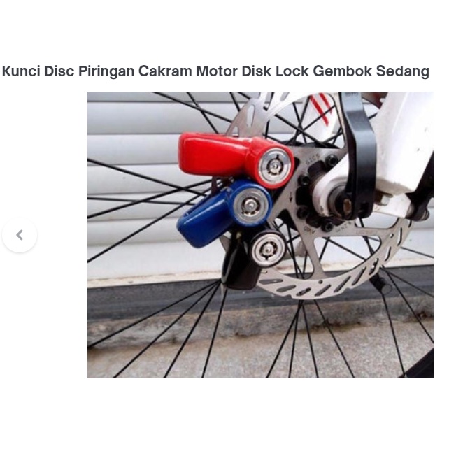 kunci disc  premium/ kunci cakram disk lock/ kunci pengaman/ gembok cakram motor universal