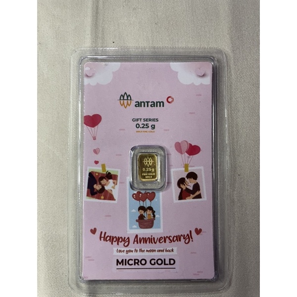Emas 24 karat Antam x Hartadinata gift series 0,25 gram #Anniversary
