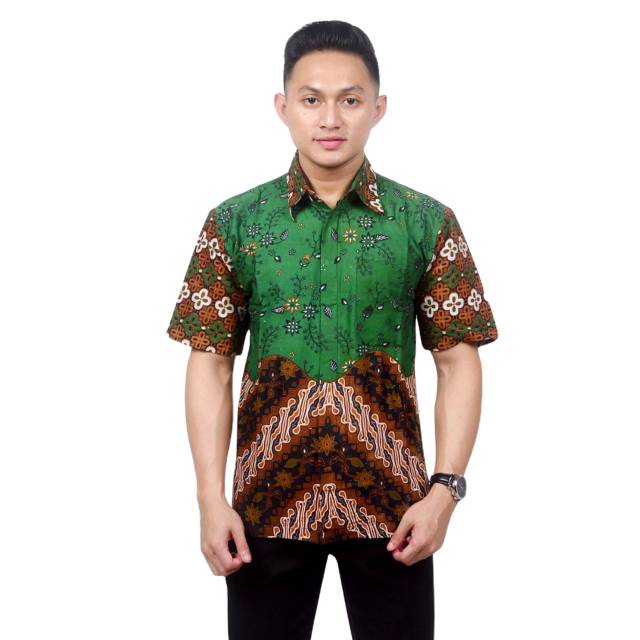 KEMEJA BATIK PRIA  BRAMA ATASAN  FASHION PRIA COWOK KEMEJA FORMAL CASUAL SURFING PEKALONGAN MURAH 99