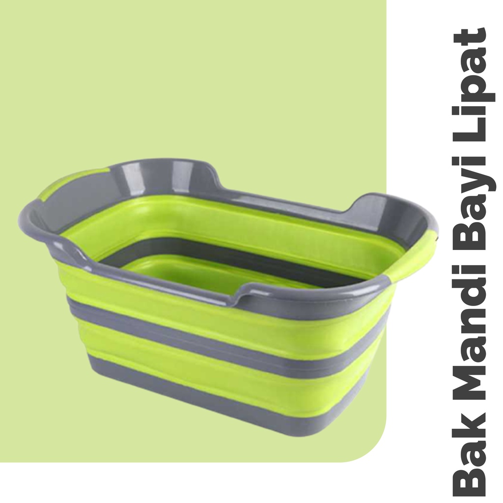 Bak Mandi Bayi Lipat Praktis Murah 60 x 40 cm With Hole BATHE PROJECT