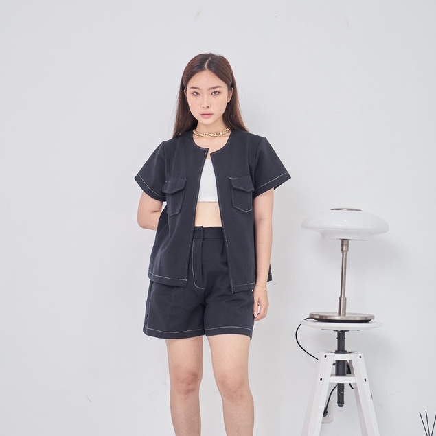 [TAVIA] SKYLAR SET  / SETELAN WANITA / BAJU SET CELANA PENDEK