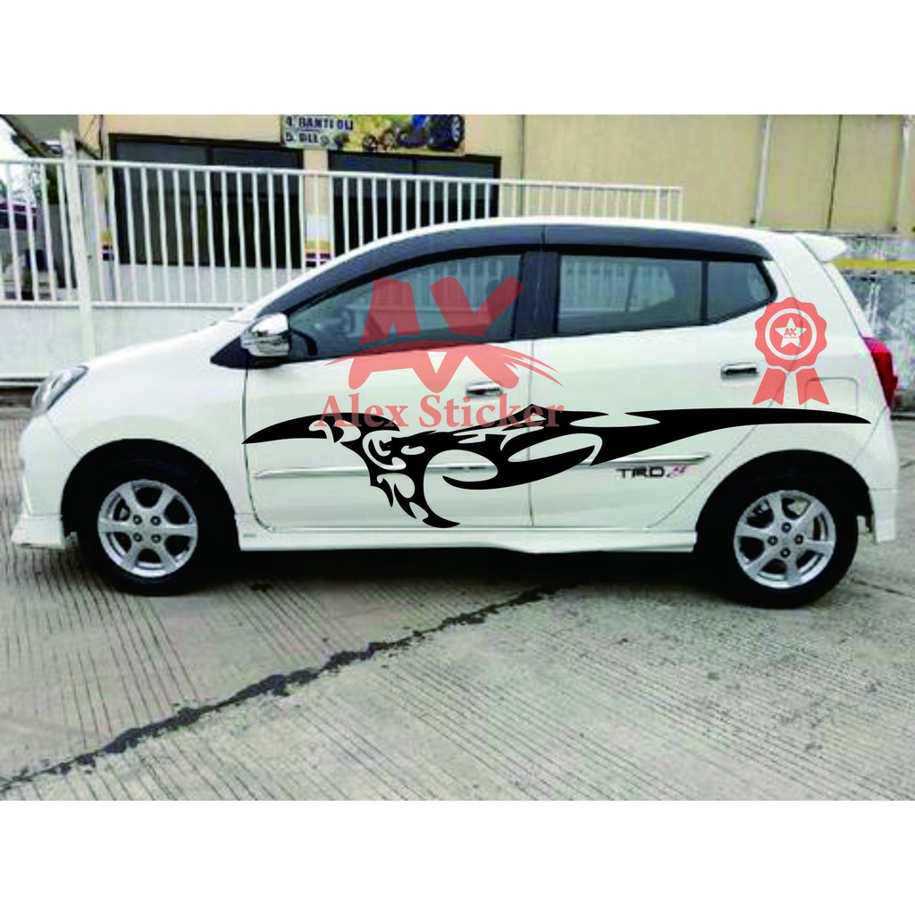 STIKER KEREN STICKER MOBIL TOYOTA AGYA AYLA BRIO SWIFT JAZZ CUTTING STIKER TRIBAL BODI TERMURAH Shopee Indonesia