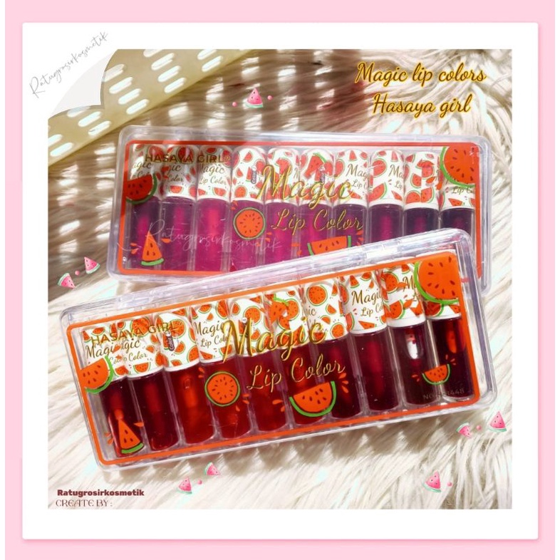 PER PACK!!!LIP TINT MAGIC LIP COLOR WATERMELLON HASAYA GIRL NO.8448