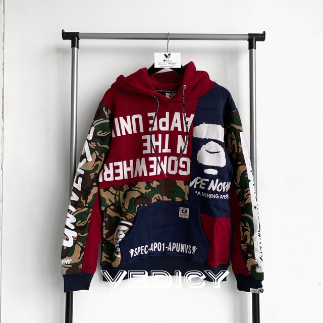 HOODIE JAKET AAPE A BATHING APE APUNVS MULTICAMO SUPER MIRROR 1:1 ORIGINAL