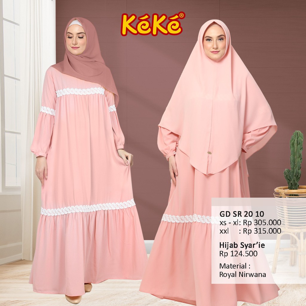 Gamis Sarimbit Keke - SR 2010 Salem TANPA HIJAB