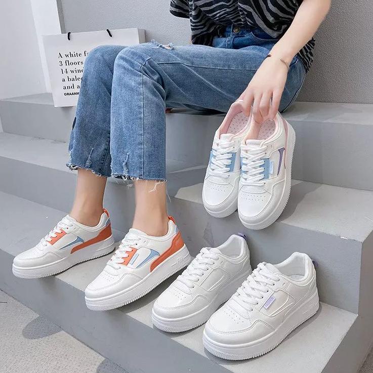 Diskon Terkini DS Sepatu Sneakers Wanita Korea Sepatu Fashion 2021 SH01