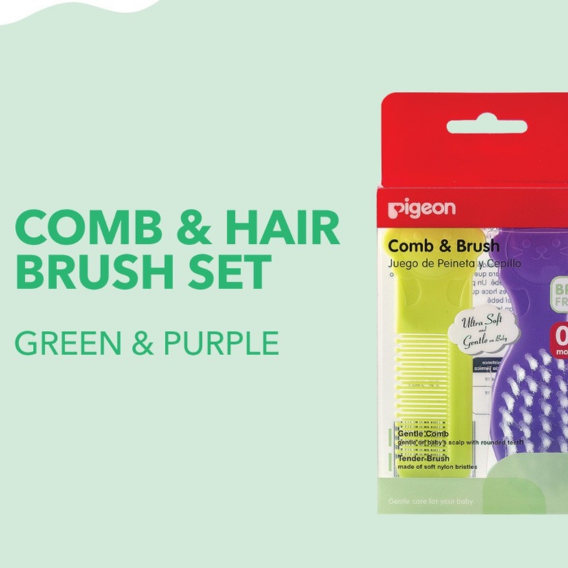 PIGEON Comb and Hair Brush Set Sisir Bayi