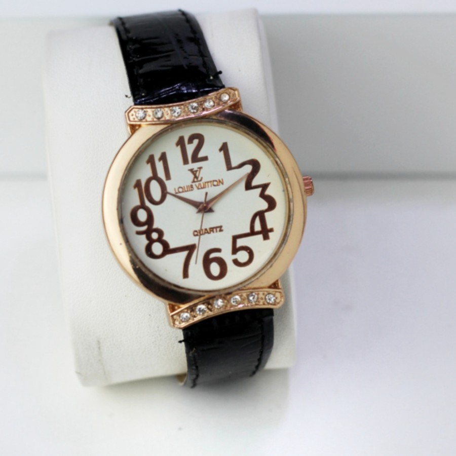 Jam Tangan Wanita LV Tali Kulit Fashion LV1DC