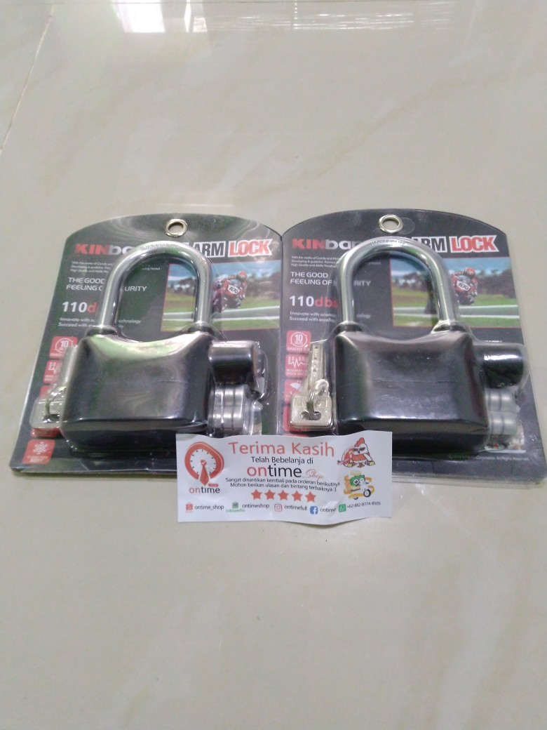 Gembok Alarm Anti Maling Kinbar Original Ontime Shop
