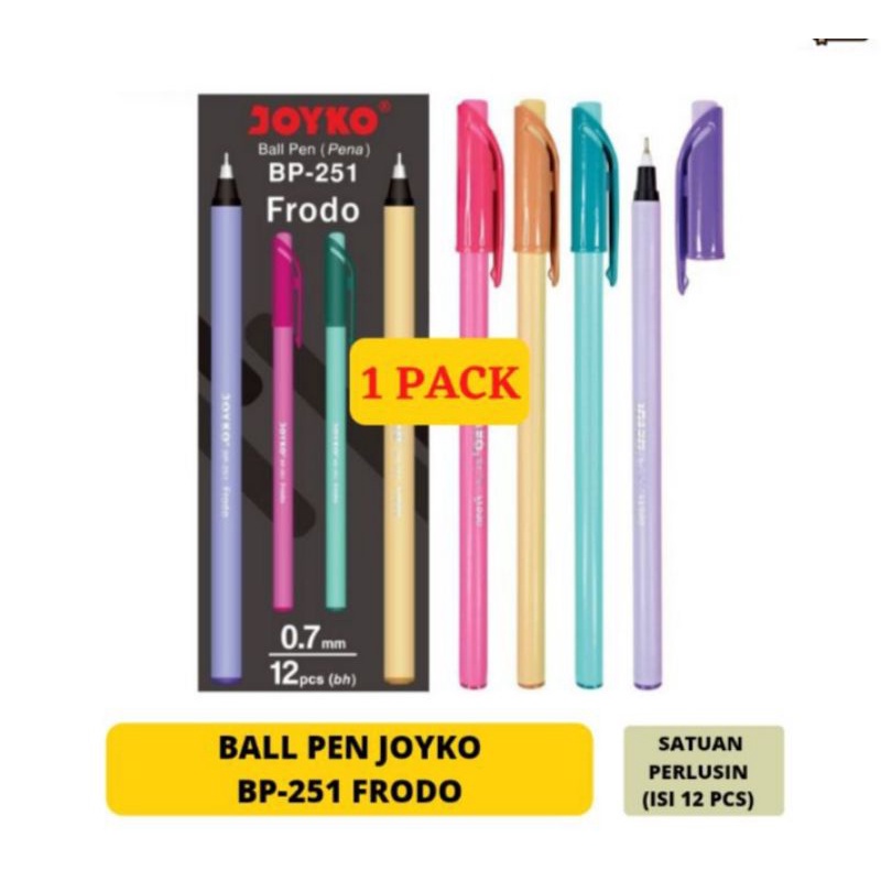 PULPEN JOYKO 0.7mm BP-251 1PACK ISI 12 PCS