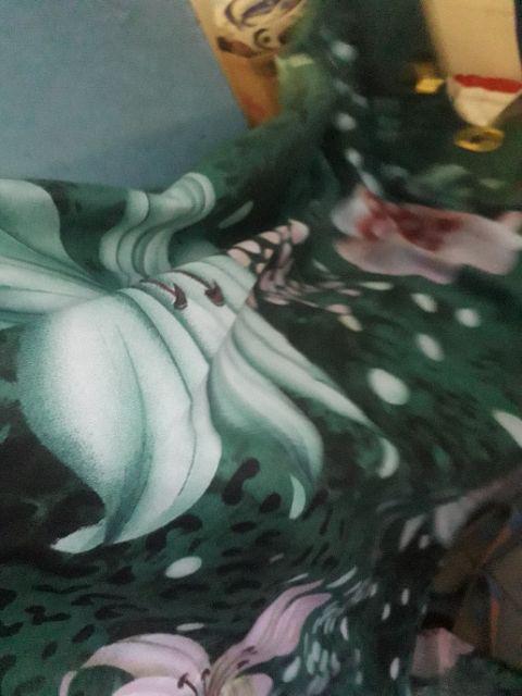 Gorden Tirai Homemade Smokring Motif Hijau