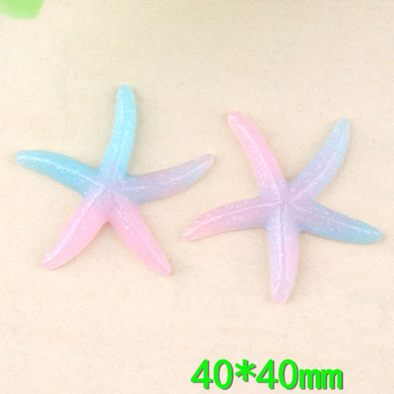 Siy 10 Pcs Ornamen Bintang Laut 40mm Bahan Resin Untuk Dekorasi Casing Handphonescrapbook Diy