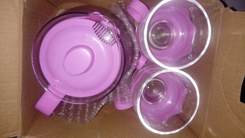 Teapot Kaca 5 In 1 Plus Gelas Teko