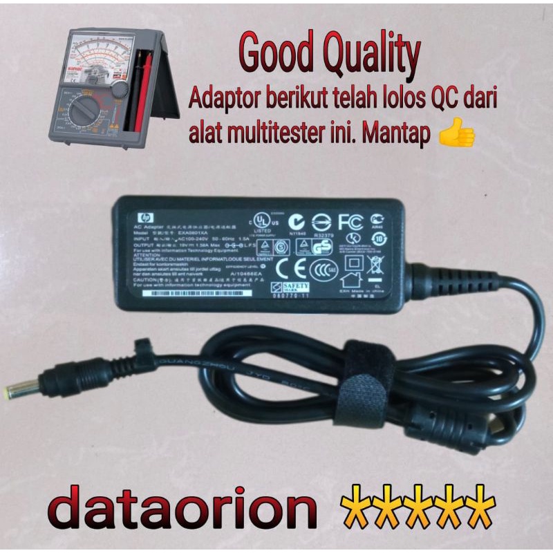 Adaptor Charger HP 19V 1.58A DC 4.8*1.7 mm for HP Mini 110-3000 110-3014 110-3500