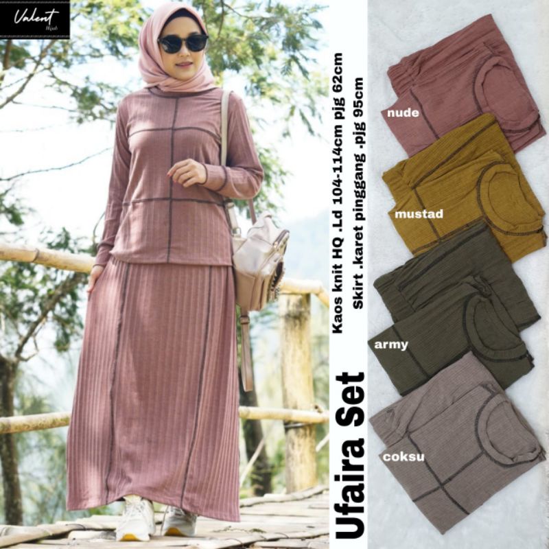 Pakian Muslimah Ufaira Set [Original] Style dan Keren