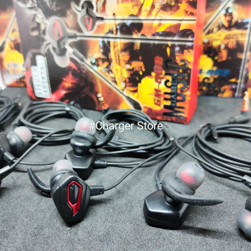 Headset Gaming / Earphone Handsfree Gaming Mobile Game Plus Mic ORIGINAL Stereo Audio