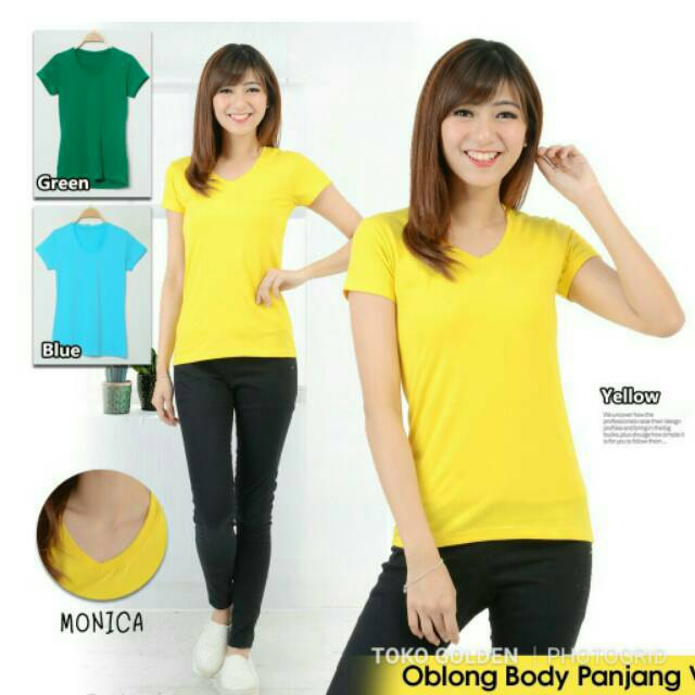 Basic v neck ( kaos v neck wanita)