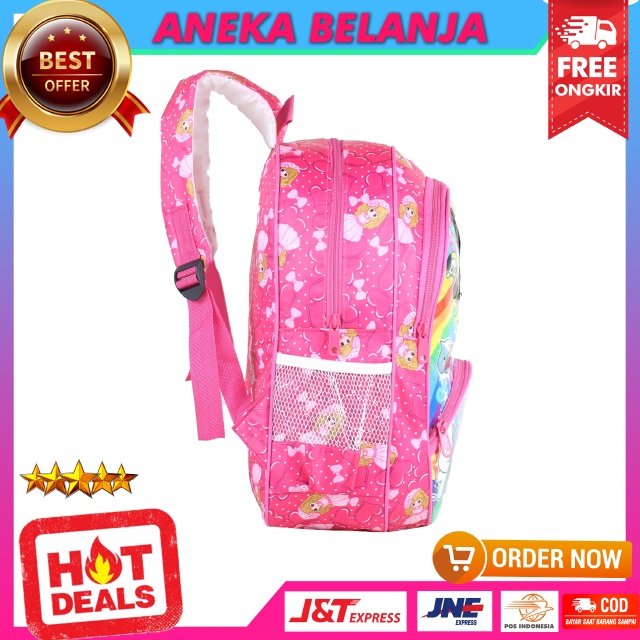 Tas Gendong Sekolah Anak Perempuan Backpack Cantik Karakter Boneka Warna Pink Fashion Anak Lucu Imut