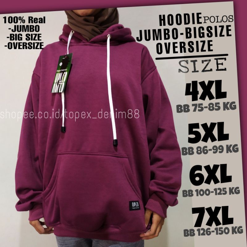 HOODIE OVERSIZE BIG SIZE UP.co, HOODIE JUMBO MUAT Sampai BB 150kg