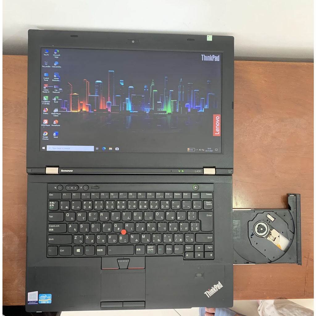 Laptop-Murah-Lenovo Thinkpad-L430-Corei5Gen3-Ram4G-SSD128GB-Kamera-DVD-Design-Gaming-Win10-Siap Pakai