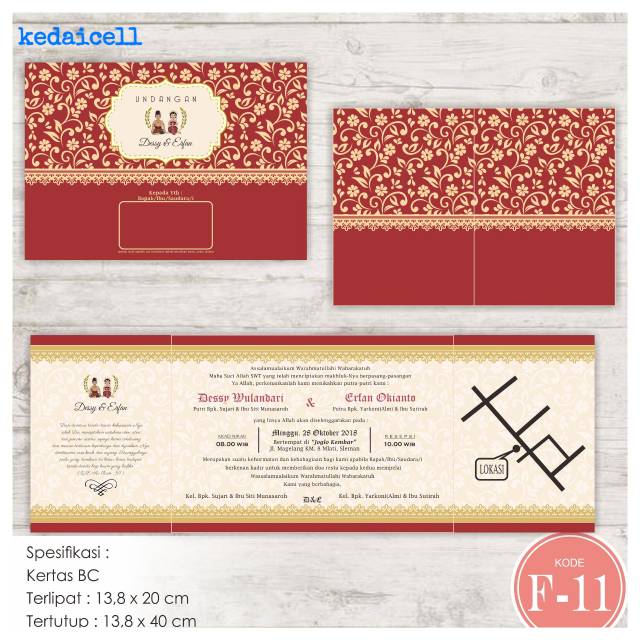min 50 pcs Undangan Pernikahan Blanko Blangko Murah Desain Kekinian F11 | Shopee Indonesia