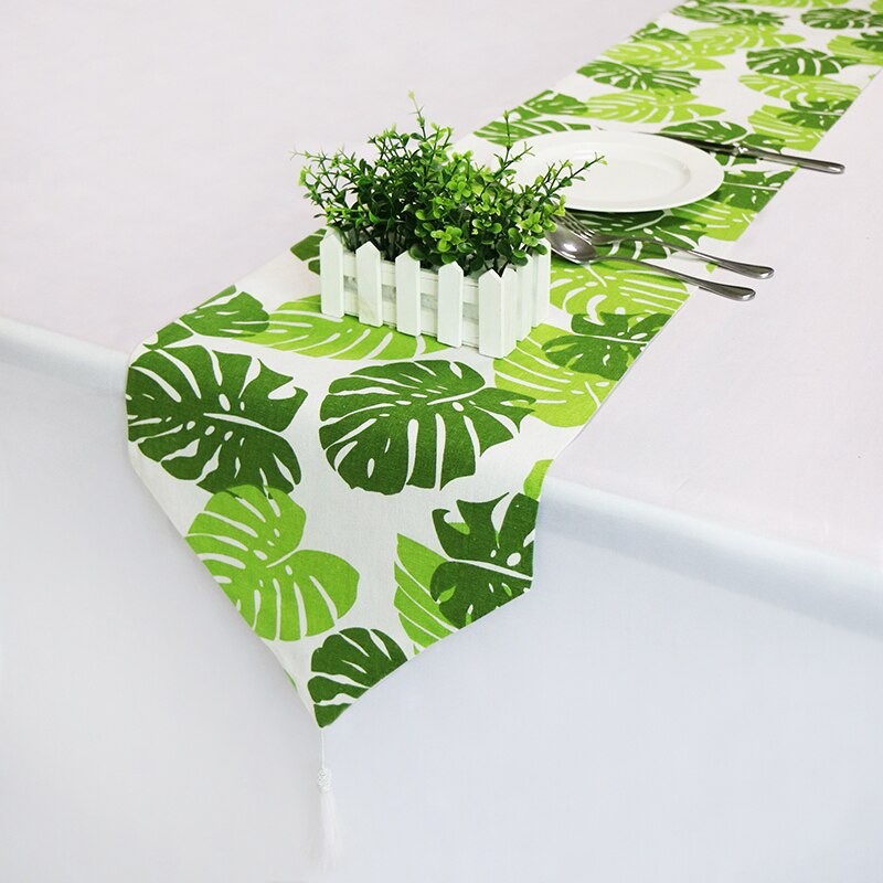 Table Runner 210*32 Canvas Linen / Taplak Meja Tamu Panjang Vintage / Dekorasi