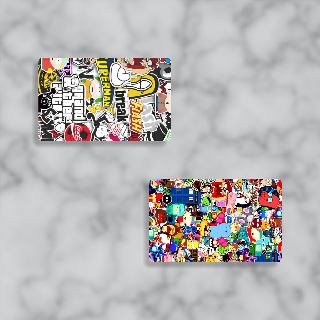 Doodle: Pelindung ATM - Stiker Skin Cover Kartu ATM Chip & Elektronik, E-Money, E-Toll, Kartu Poin