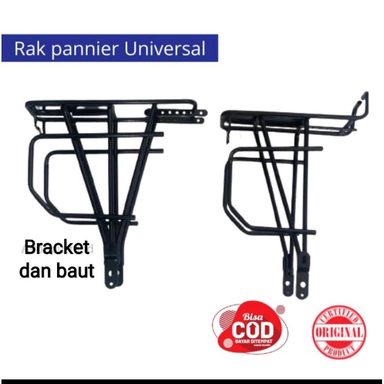 Rak Panier/Rak pannier Touring Sepeda Bagasi Depan Belakang Boncengan Sepeda Gunung