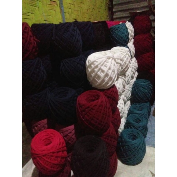 T-shirt yarn benang kaos 10000 grm/10 kg tali majun tali pertanian/ 20 gulung
